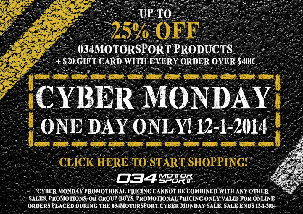 034Motorsport Cyber Monday Sale