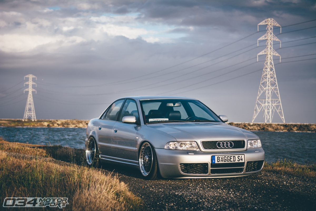 B5 S4 bagged on BBS Super RS wheels