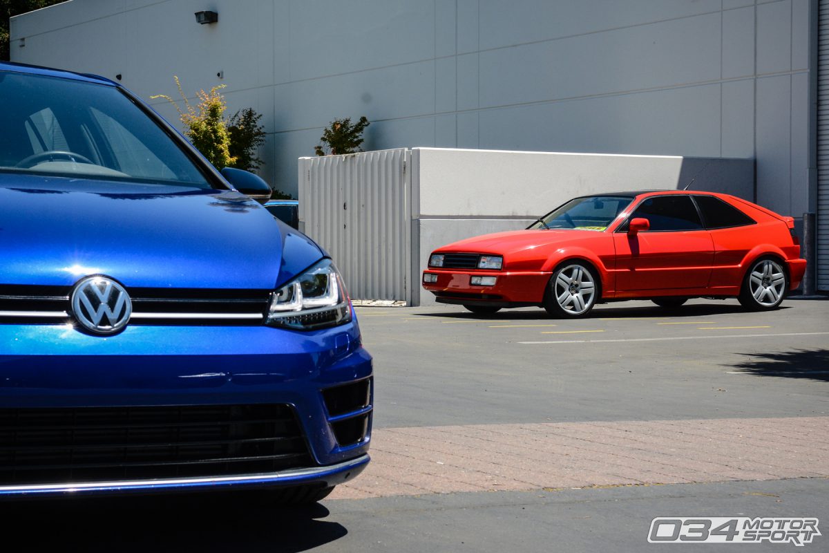 Volkswagen Corrado and MkVIII Golf R at 034Motorsport Performance Facility