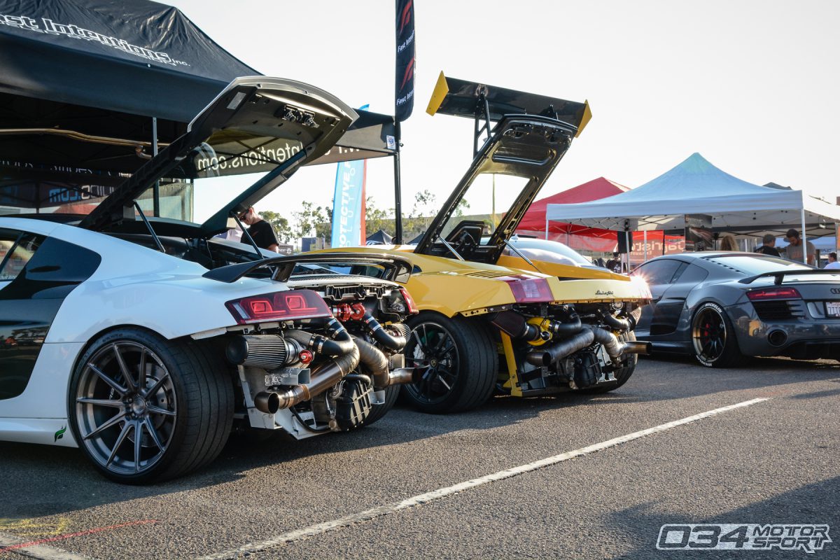 Twin Turbo Audi R8s at Big SoCal Euro car show