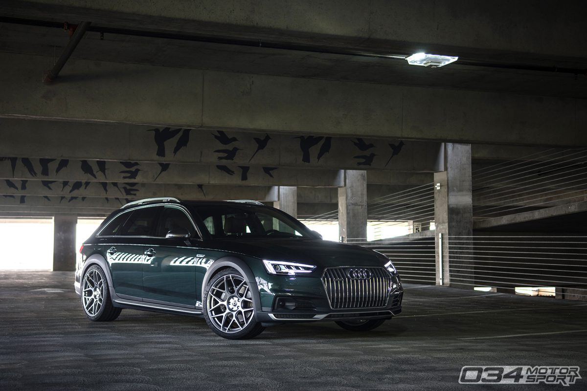 Stanced B9 Audi Allroad on HRE wheels