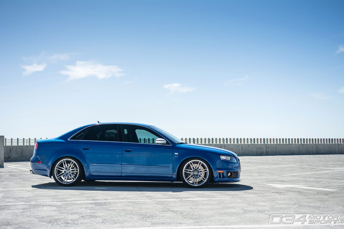 Lowered Sprint Blue B7 Audi RS4