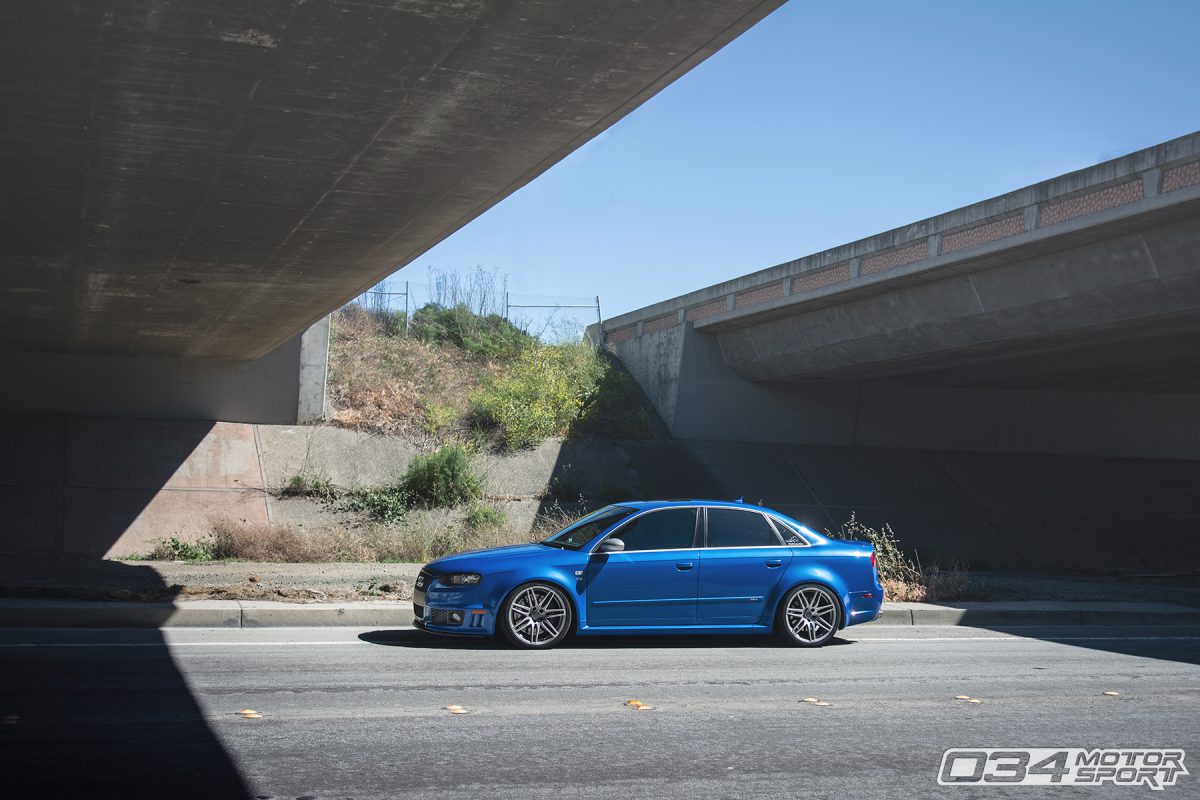 Lowered B7 Audi RS4 with Suspension Upgrades