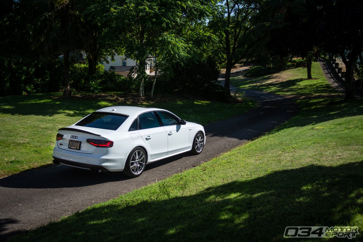 Tuned B8.5 Audi S4 in Glacier White with OZ Racing Wheels