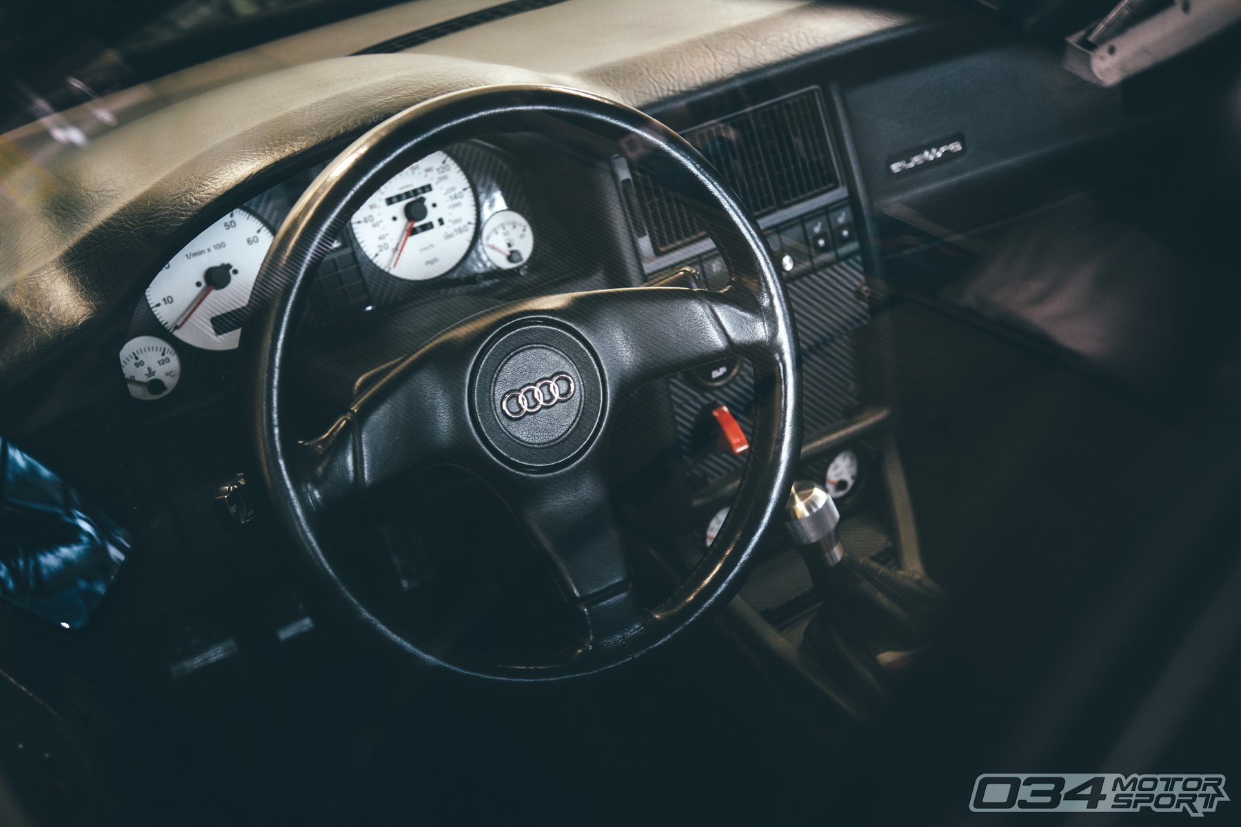 Interior of Big Turbo Audi 90 Quattro 20V