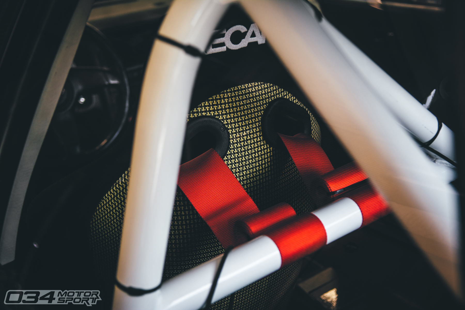 Harness Roll Bar Inside Audi 90 Quattro 20V Racecar