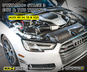 Stage 3 Dynamic+ ECU & TCU Software for Audi B9 S4, S5, & SQ5 Now Available from 034Motorsport!